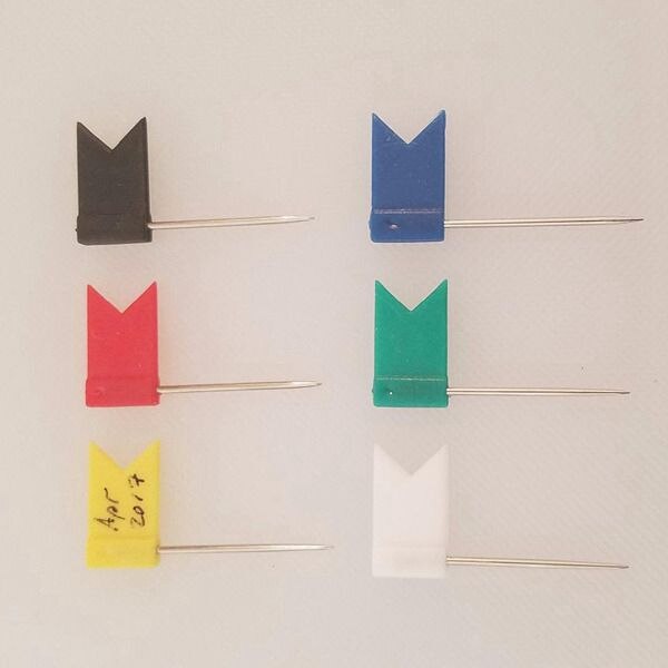 100 pièces carte drapeau punaises punaises, assorties 7 couleurs