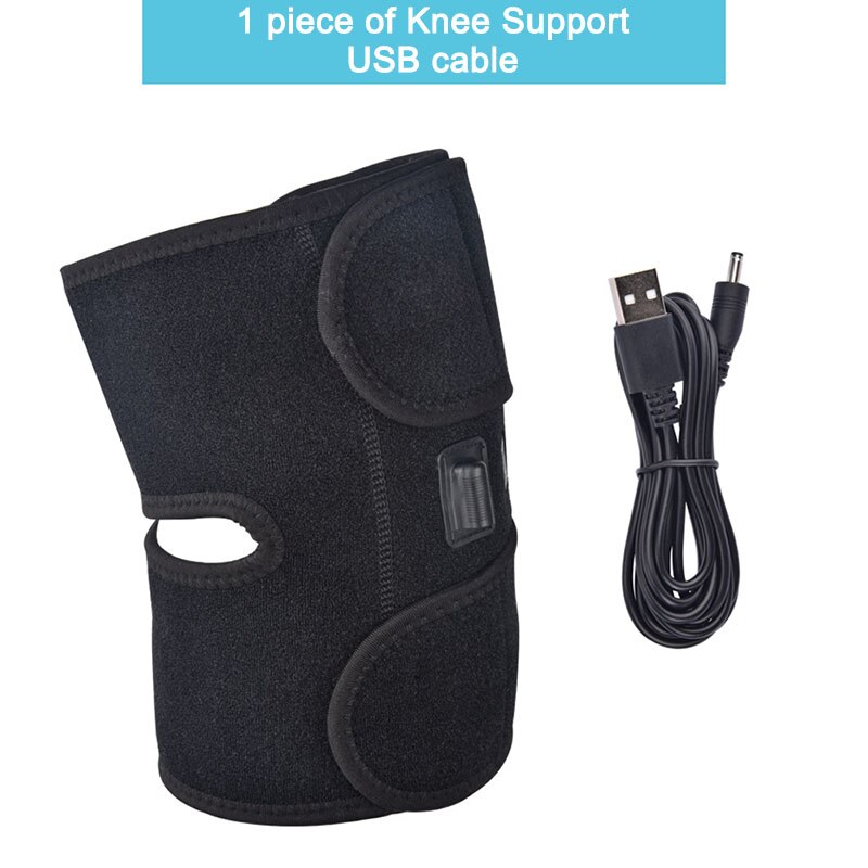 1pcs Infrared Heating Therapy Knee Pads Arthritis Knee Support for Relieve Knee Joint Pain Rehabilitation Protector Parents: USB cable