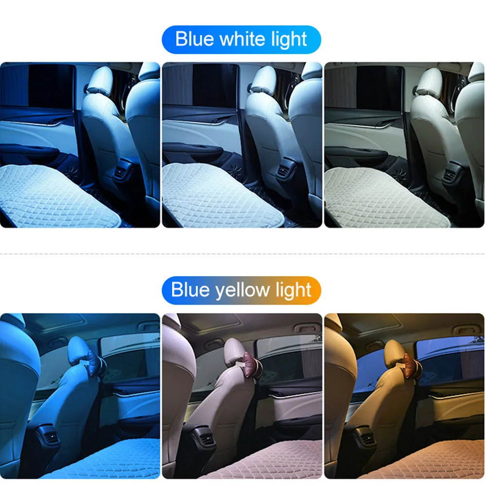 Lámpara de techo con luz ambiental Interior para coche, luz de lectura para coche, LED recargable, luz nocturna de estilo automático para fiestas familiares de automóviles