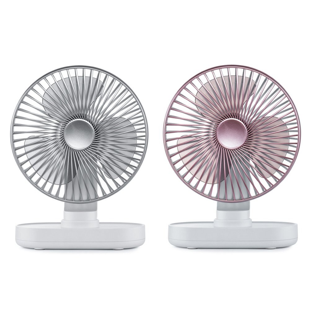 Desktop Oscillating Fan Portable USB Fan With Adjustable Head 2 Speeds USB Rechargeable Desk Fans For Home Office Travel