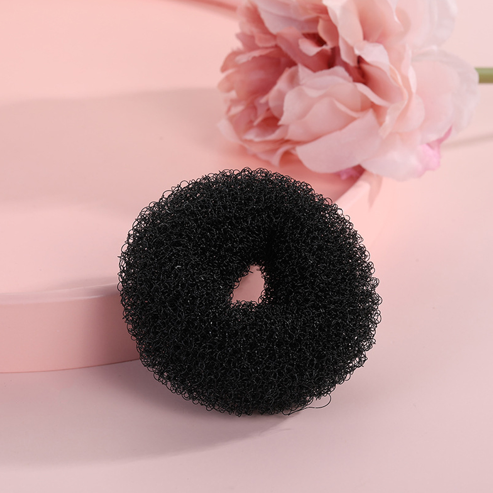 1 unidad de máquina mágica para hacer moños de pelo, moldeador mágico para mujer, diademas de esponja de espuma para Donut, anillo grande fácil, herramientas de estilismo para el cabello, accesorios: Rojo rosado