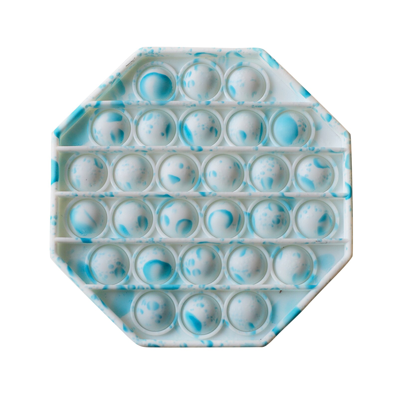 Push Pop Pop Bubble Sensory Fidget Toy Silicone Stress Reliever Toy stay focused and calm Safe Durable Washable Easy to Carry: Clear