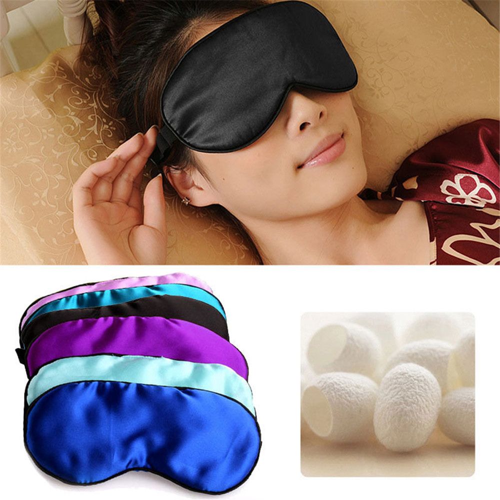 Mascarilla antifaz para dormir antifaz acolchado de seda pura, para viajes, Relax, con vendados, 1 ud.