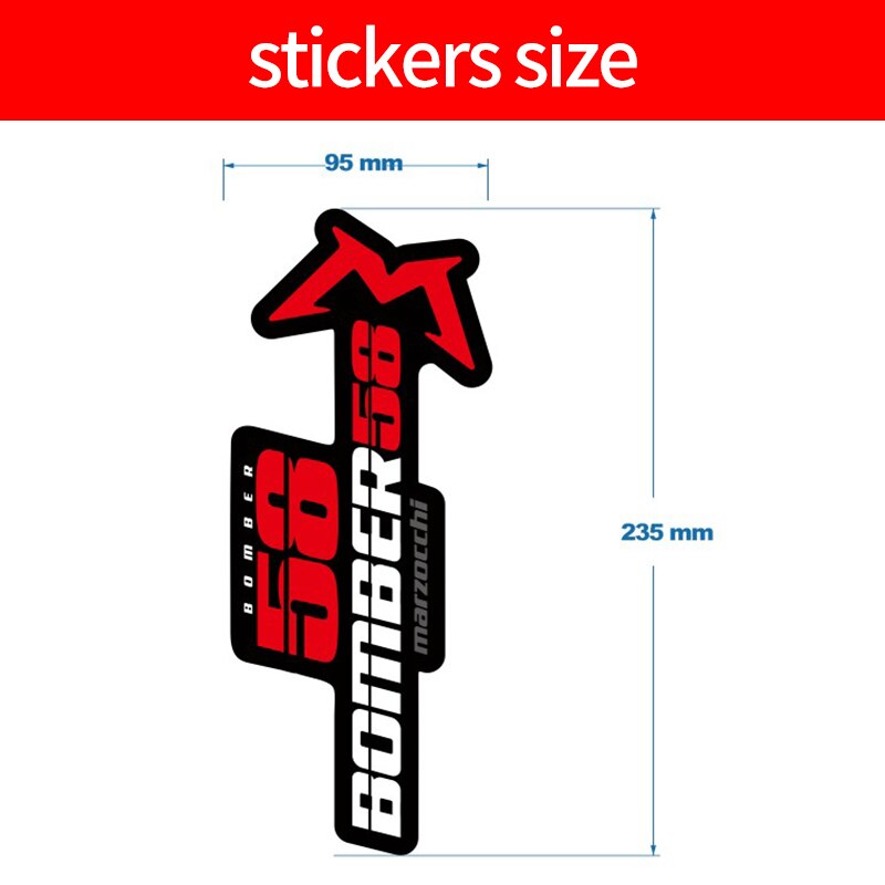 READU bicycle stickers marzocchi BOMBER 58 fork sticker mountain bike decals