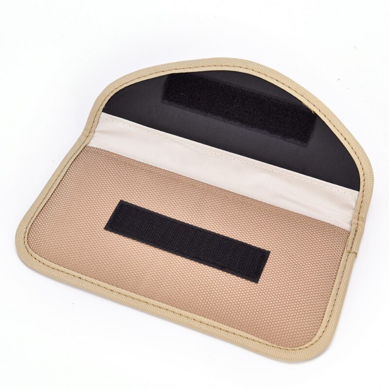 For Iphone Samsung Huawei Xiaomi Phones Mobile Phone RF Signal Blocker Anti-Radiation Shield Case Bag Blocking Pouch: Khaki