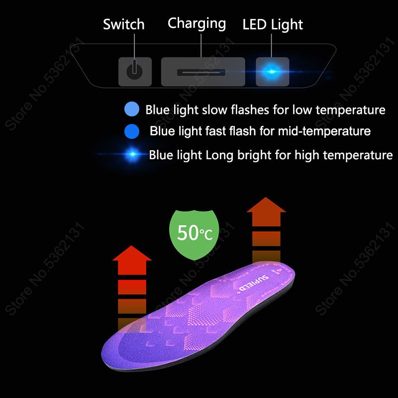 Supield Drahtlose Fernbedienung Aerogel Heizung Einlegesohlen USB Aufladbare Winter Warm Beheizte Einlegesohlen Thermische Schuhe Pads Unisex