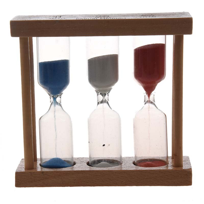 3 in 1 Sand Timer 1+3+5 Minute - Natural Wood