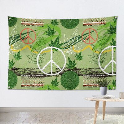 Un amour paix suspendus drapeau bannière musique Rock Reggae jamaïque décoration de la maison Art mural 4 œillets dans les coins 3 * 5FT 144cm * 96cm: E / 2 x 3FT (60 x 90cm)