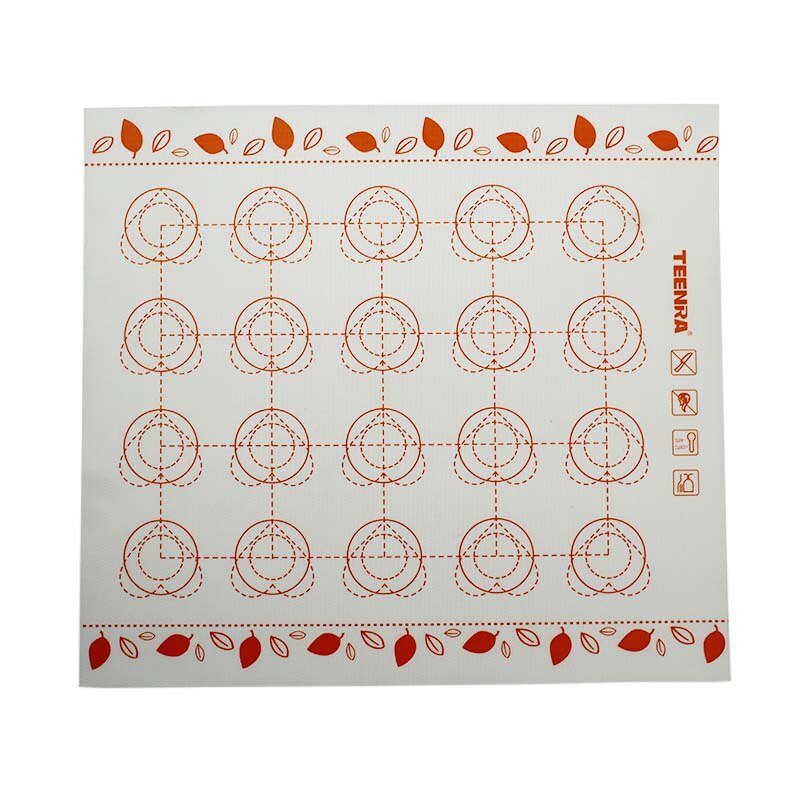 TEENRA 1Pcs 40x30cm Marcaron Silicone Baking Mat Non-stick Silicone Baking Sheet Large Rolling Mat Baking Liners Pastry Tools: Red    29x26cm