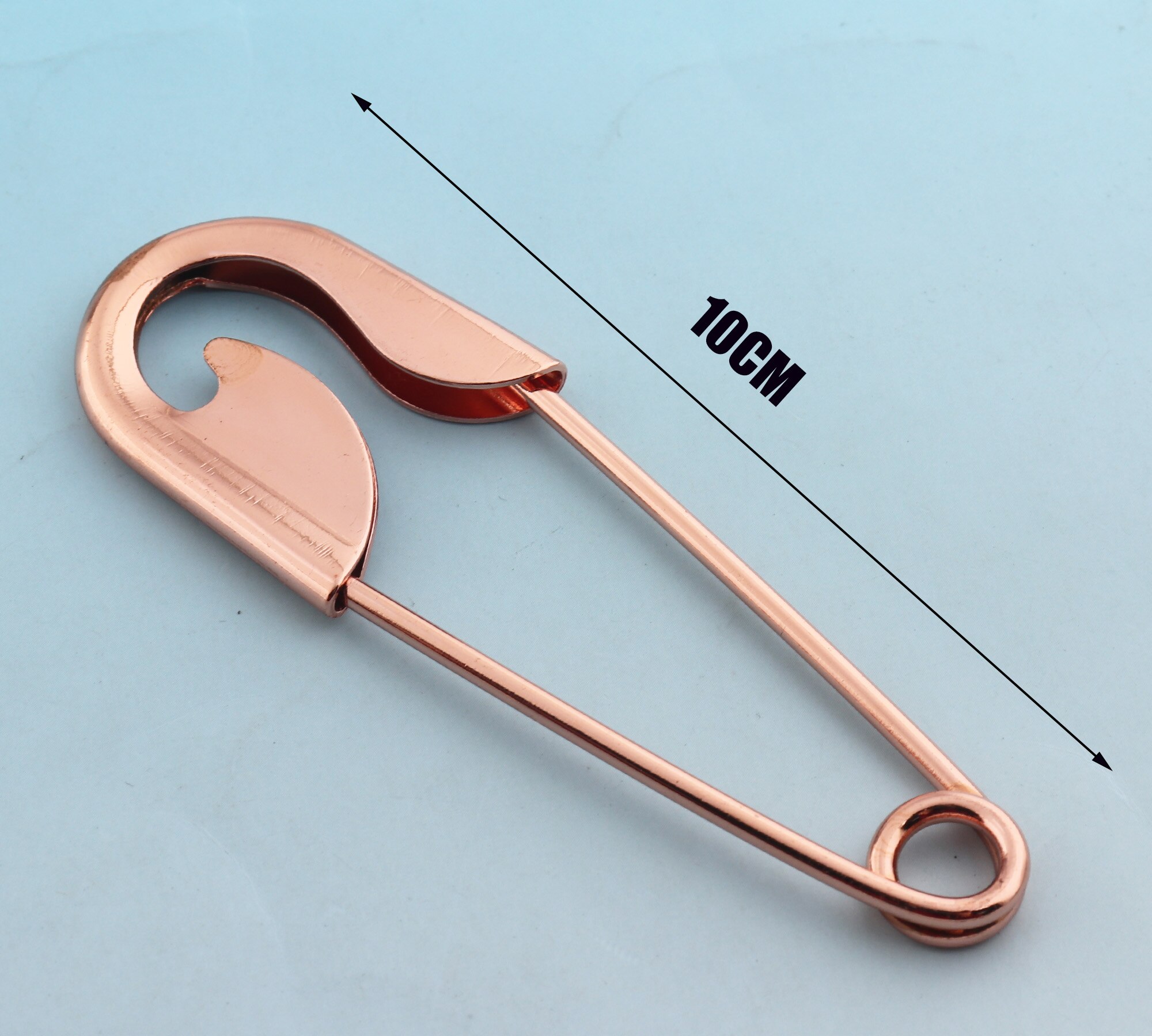 Alfiler de seguridad grande de 10cm, 5 uds., alfileres de seguridad de oro rosa, alfileres de Metal, broches para chal, broches de seguridad, prendedores para ropa DIY