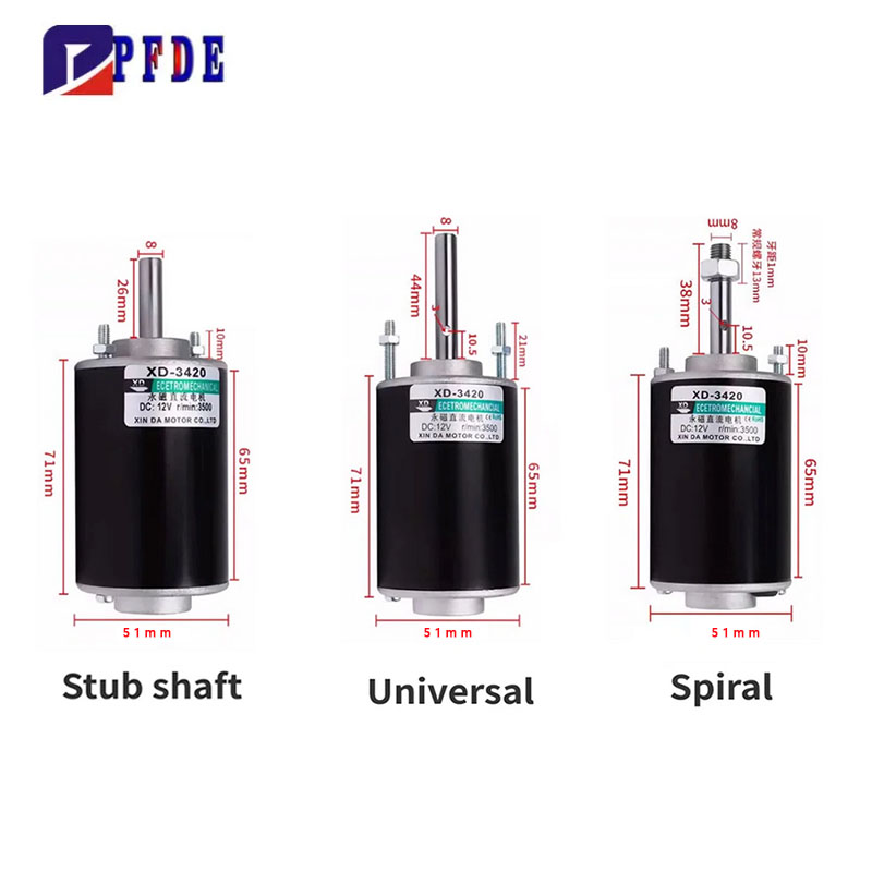 Dc-motor med høyt dreiemoment, 12v/24v permanentmagnetmotorer, gjør-det-selv-generatormotor, 30w cw/ccw, 3500/7000 o/min med montert hastighetsregulator