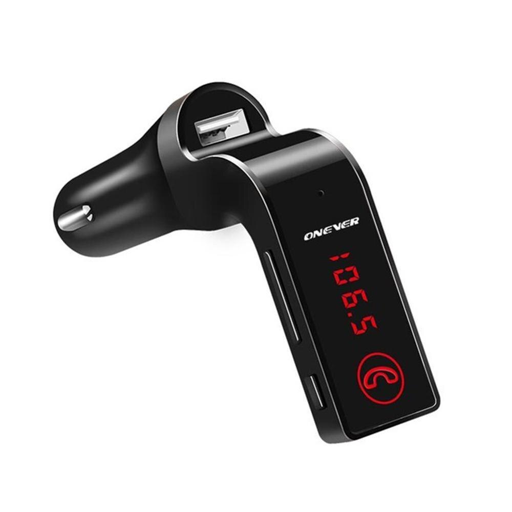 Draadloze Handsfree Bluetooth Car Kit Fm-zender G7 Aux Modulator Carkit MP3 Speler Sd Usb Lcd Auto Accessoires 4 In 1