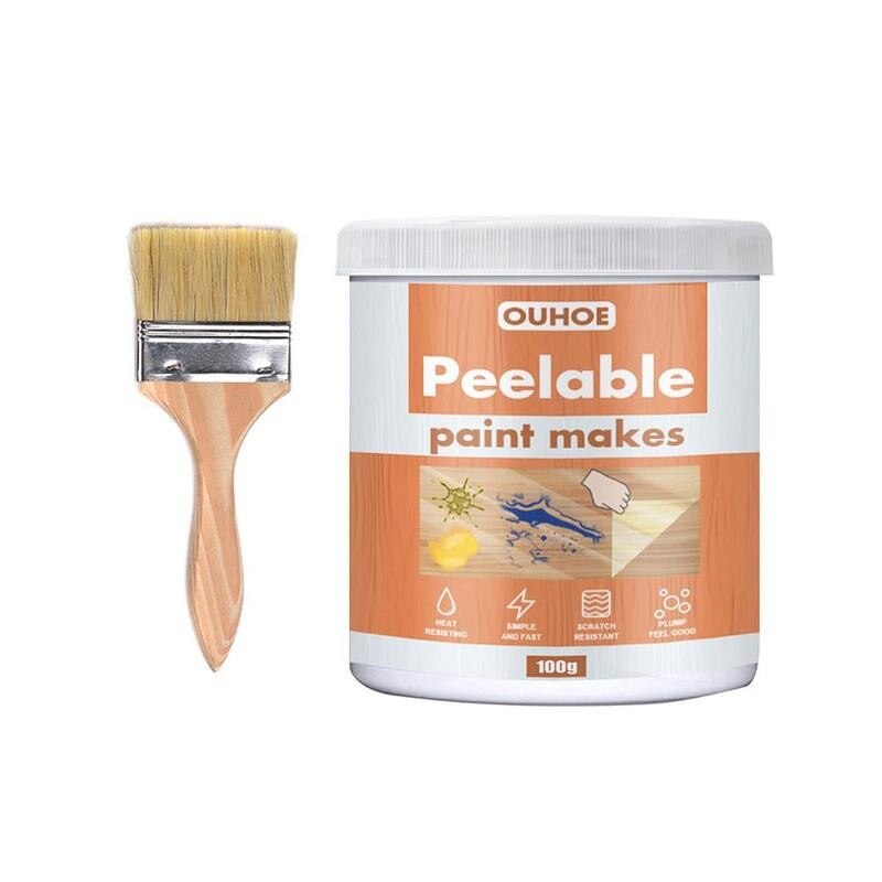 Peelable Paint Protects With Brush Furniture Anti-scratch Anti-fouling 30/100/300g Transparent Peelable Paint