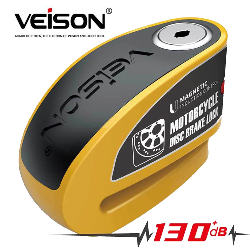 Motorrad Wasserdichtes Alarmschloss Fahrrad DiscLock Intelligenter Steuerbarer Alarm Scheibenbremsschloss Elektrisches CarLock Scheibenbremsschloss: dunkel Grau