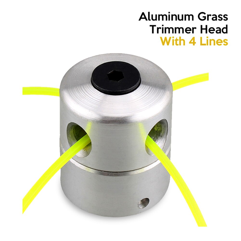 Universal Aluminum Grass Trimmer Head With 4 Mowing Ropes Lawn Mower Accessories Cutting Head for Strimmer Replacement