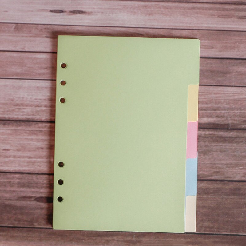 5pcs/set A5 A6 A7 Page 6 Holes Inside Pages Dividers Planner Papers Spiral Notebook Filler Paper Loose Leaf Separator