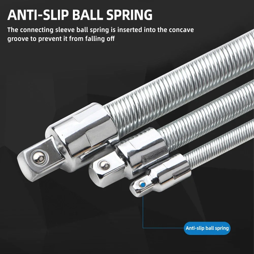 Drive Socket Extension Bar Adapter Connective Rod Flexible Shaft Conversion Head High Torque Ratchet Wrench Electronic Drill