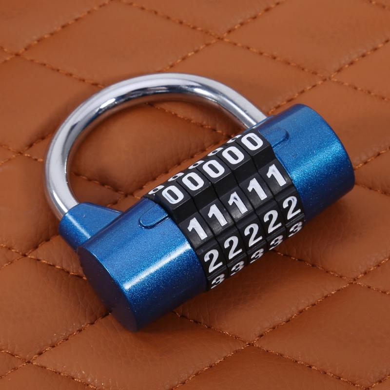 Cadenas à code à 4/5 chiffres avec mot de passe et anse large, cadenas à combinaison, sécurité de voyage en toute sécurité