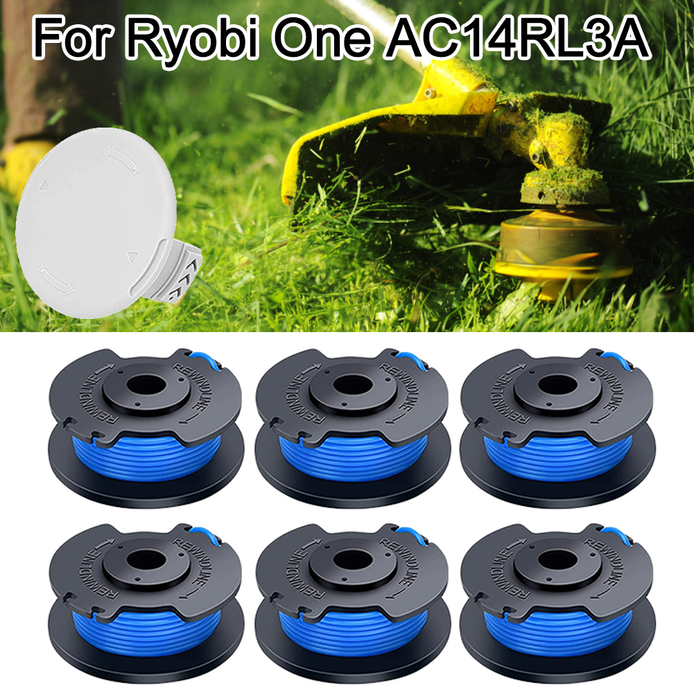 Carrete y línea para Ryobi One +, cortacésped inalámbrico, cortacésped, carrete para Ryobi AC14RL3A/AC14HCA