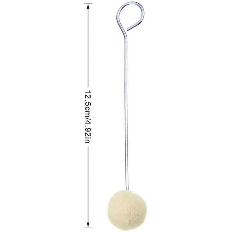 100 Pieces Fiber Leather Dye Tool Dye Dyeing Applicator with Metal Handle for DIY Crafts Projects