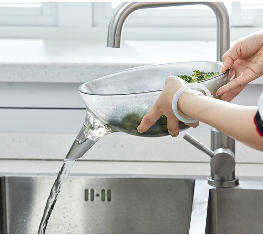 Égouttoir en plastique pour légumes et fruits, panier de cuisine, passoire créative pour aliments