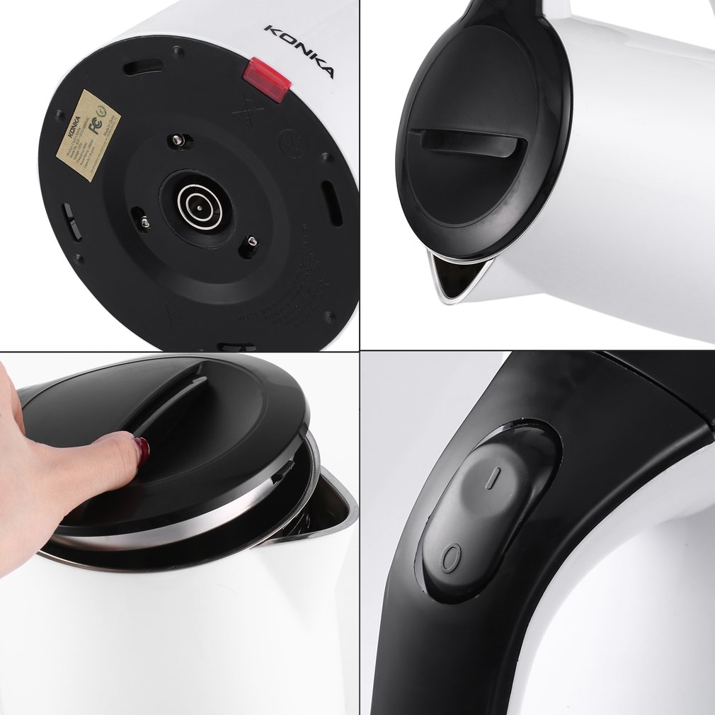 Stainless Steel Electric Water Kettle High Power Double Layers Scald Proof Kettle Auto-off Quick Electric Boiling Pot