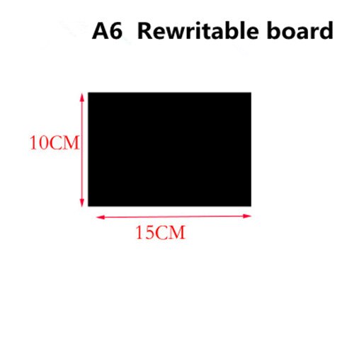 Plast pvc kort omskriveligt bord  a4 a5 a6 in sort genbrug tørre rengøres butik pris reklame: A6