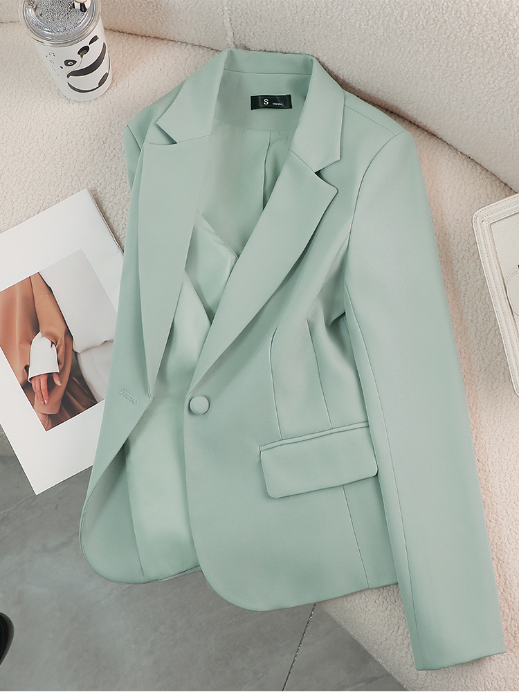 Women Blazer Ladies Red Green Beige Black Solid Female Business Work Wear Slim Formal Jacket Coat For Autumn Winter: XXXL / black