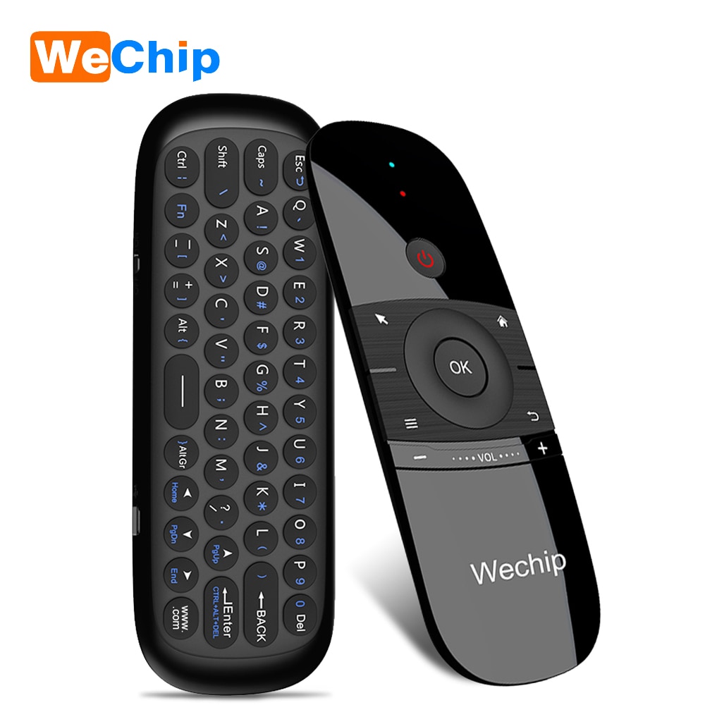 Wechip W1 2.4G Air Mouse clavier sans fil télécommande infrarouge apprentissage à distance sens de mouvement 6 axes avec récepteur USB pour TV