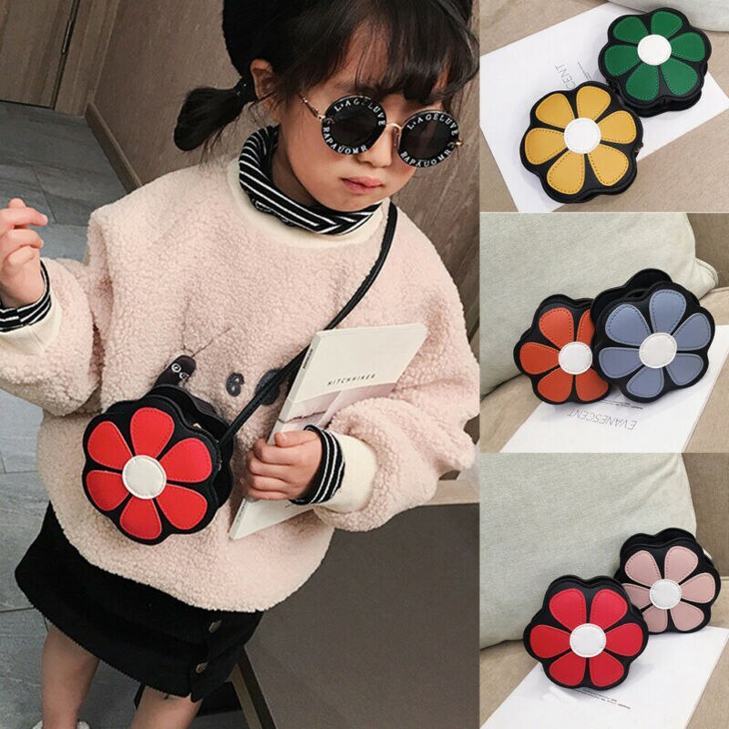 Cute Toddler Girls Fresh Flower Shoulder Bag Purse Tote Purse Crossbody Bags