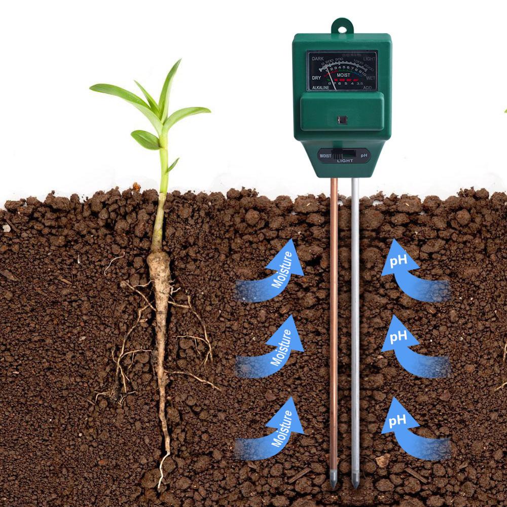 3 in1 haveplanter blomster jord ph tester planter vækst fugt lysintensitetsmåler instrument testværktøj