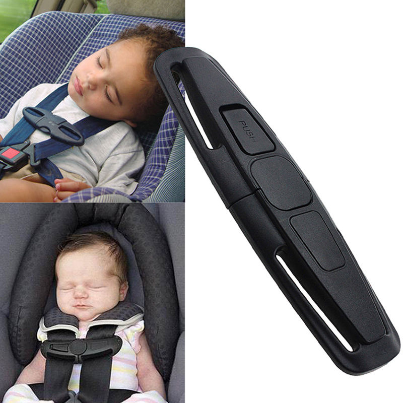 1pc sort bil baby sikkerhedssæde klips fast lås spænde sikker bæltestrop lås sele bryst barn toddler klemme