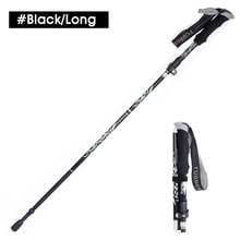 Trekking Poles Folding Hiking Stick Collapsible Hiking Poles Trekking Stick Walking Poles Nordic Walking Sticks: Black Long