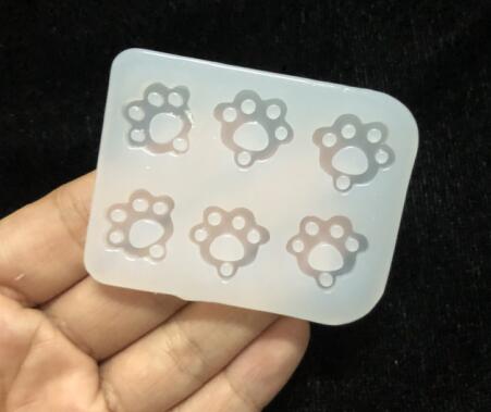 Moules en résine Silicone Mini patte de chat | Mini, pendentif patte de chat, décoration artisanat bricolage oiseau, licorne hippocamole, moule en résine petit éventail fourchette, breloques: mini paw