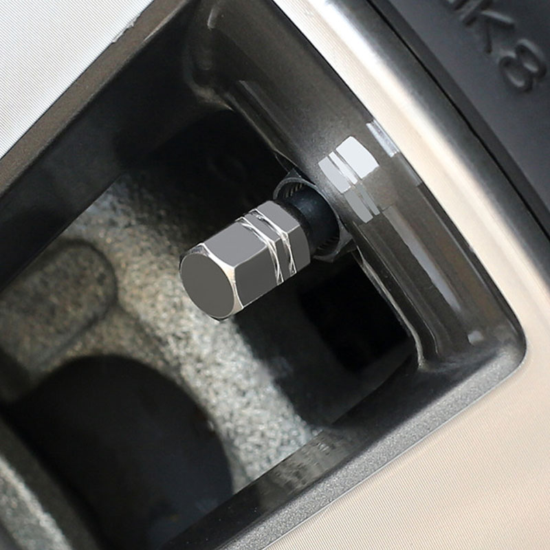 4 stk aluminiumslegering bildekk ventildeksler sekskantede dekk ventil stamme deksel luft støvhetter dekk ventil lastebil sykkel hjul felg ventil stamme caps