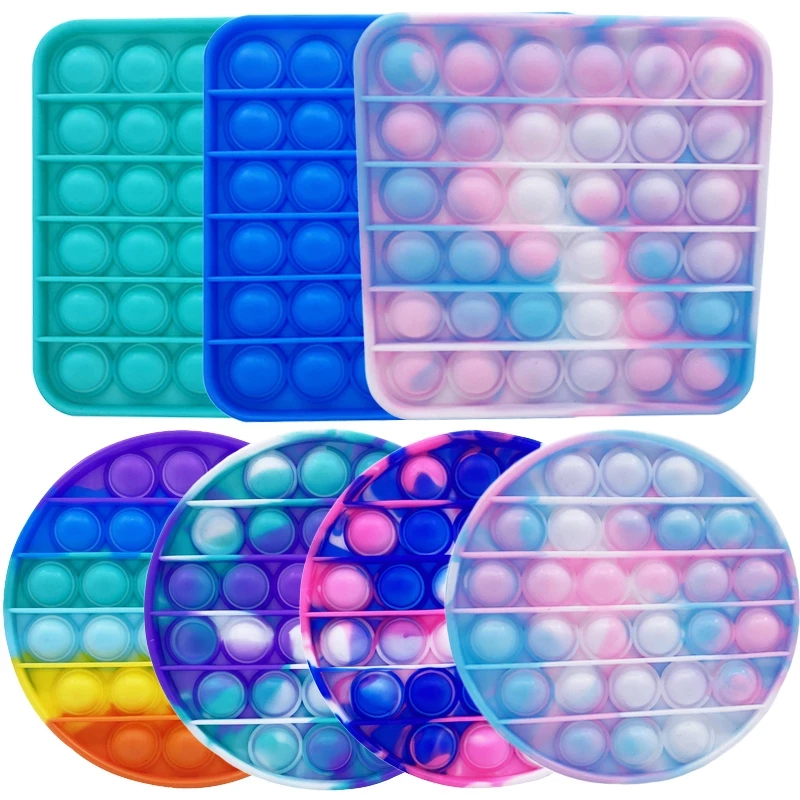 Push Bubble Fidget Toys Adult Stress Relief Toy Antistress PopIt Soft Squishy Anti-Stress Anti Stress Box Poppit антистресс
