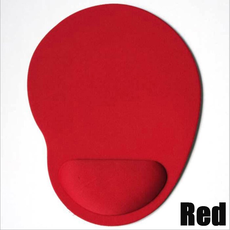 Mouse Pad Wrist Protect Optical Trackball PC Thicken Mouse Pad Soft Comfort Mouse Pad Mat Mice: Red