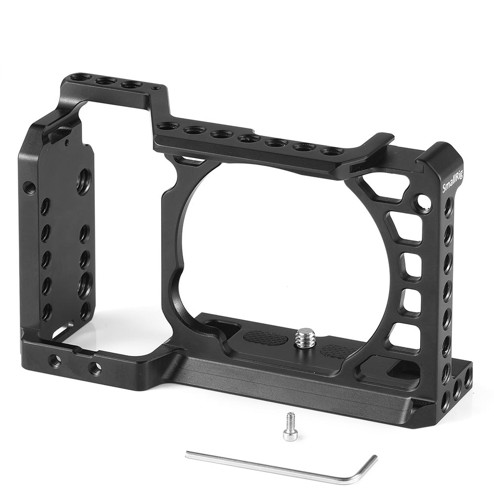 Petite Cage a6500 pour Sony A6500/A6300 Cage de protection pour appareil photo reflex numérique avec support de chaussure froide 1/4 3/8 trous filetés-1889