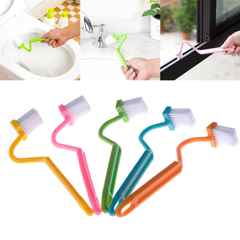 Toilet Cleaning Brush Toilet Brush Scrubber Curved Clean Side Bending Handle Corner Brush toilet brush