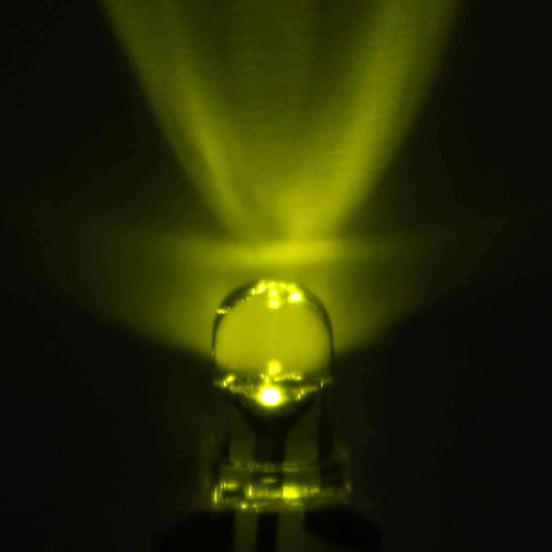 uxcell LED Diode Lights Clear Transparent Lighting Electronic Light Emitting Diode Yellow Green 10pcs