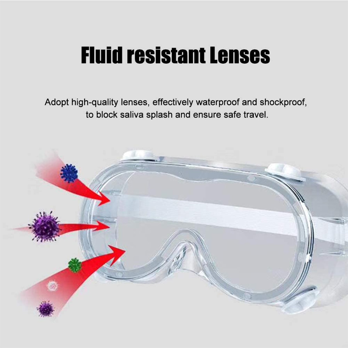 Veiligheidsbril Anti Fog Stof Anti Virus Splash-Proof Glazen Werk Oogbescherming