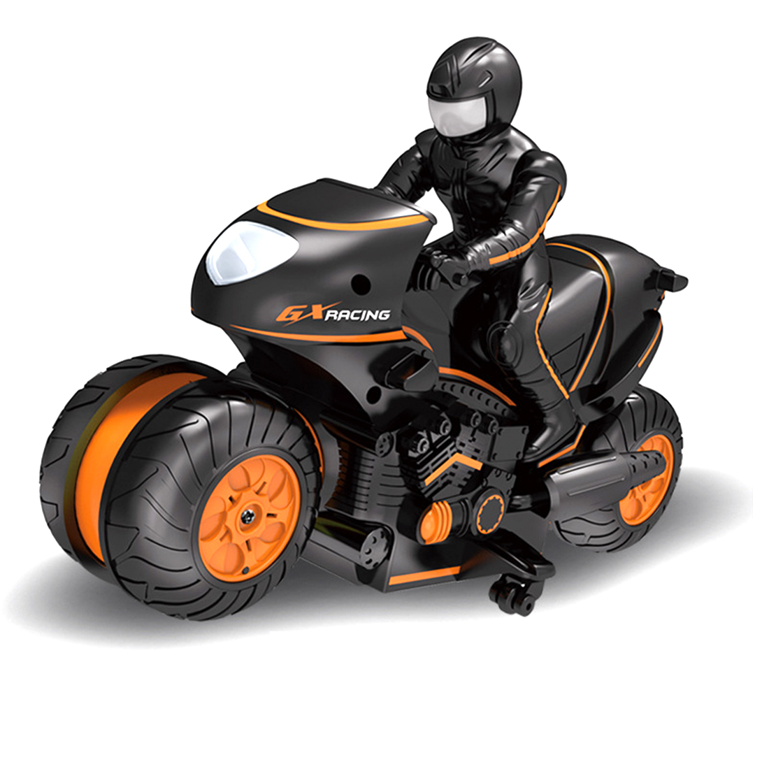 2.4G RC High Speed Drift Motorcycle 360 Degree Rotation Stunt Motorbike Model Toy RC Motorcycles- Green: 1