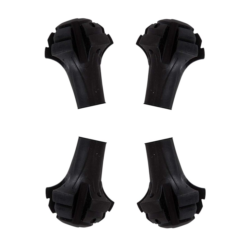 Four Pack of Extra Durable Rubber Replacement Tips (Replacement Feet/Paws / Ferrules/Caps) for Trekking Poles - Fits All Standar: Default Title