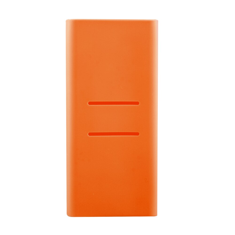 1pcs for Xiaomi Powerbank Case Silicone Case Portable External Battery cover for 20000mAh Xiaomi Power Bank: Orange