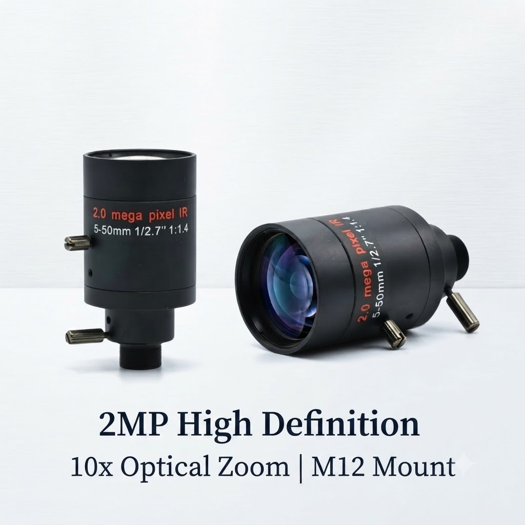 5MP Varifocal M12 Mount Lens 2.8-12mm/6-22mm/3.6-10mm/5-50mm Manual Zoom with 650nm IR Filter for OpenMV CCTV Security Camera: Dark Grey / Bundle1