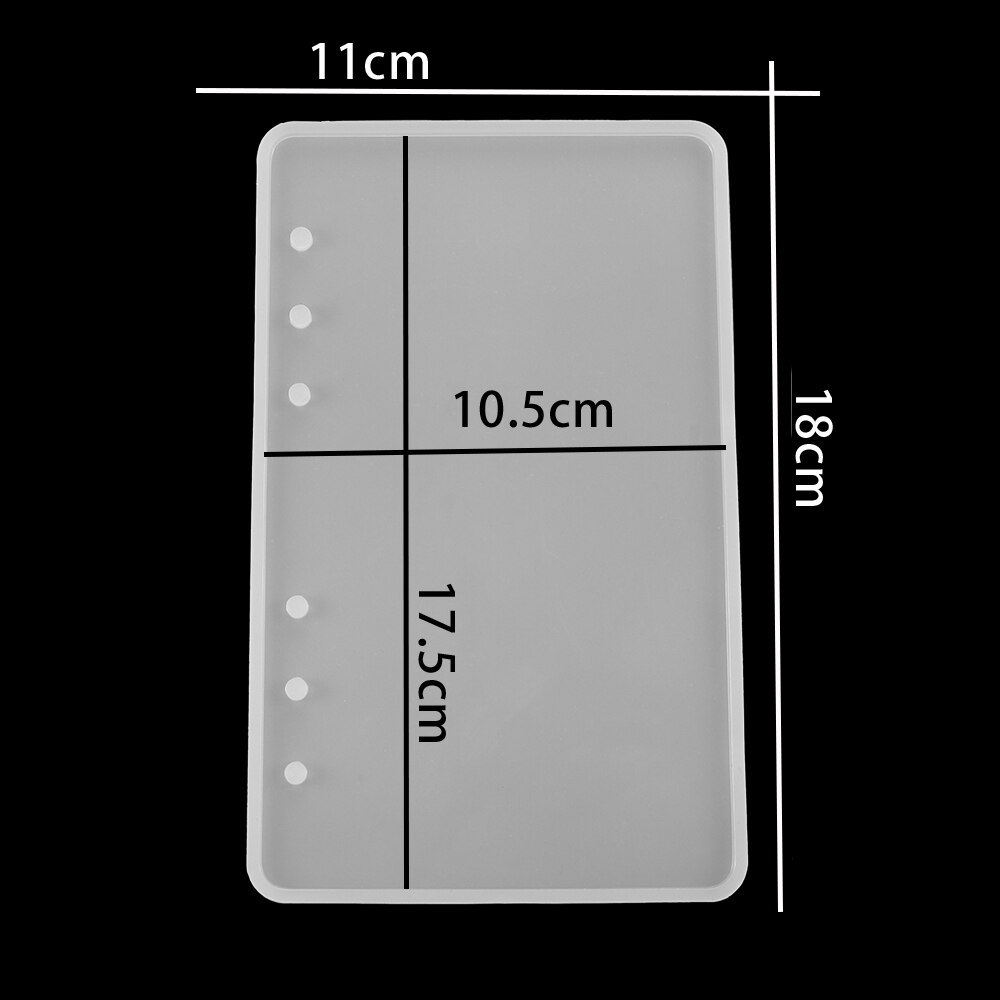 1Pc A5 A6 A7 okładka notesu silikonowe formy do biżuterii forma żywiczna narzędzia rękodzieło DIY zestaw przezroczysta żywica epoksydowa formy żywiczne akcesoria: A6 Mold