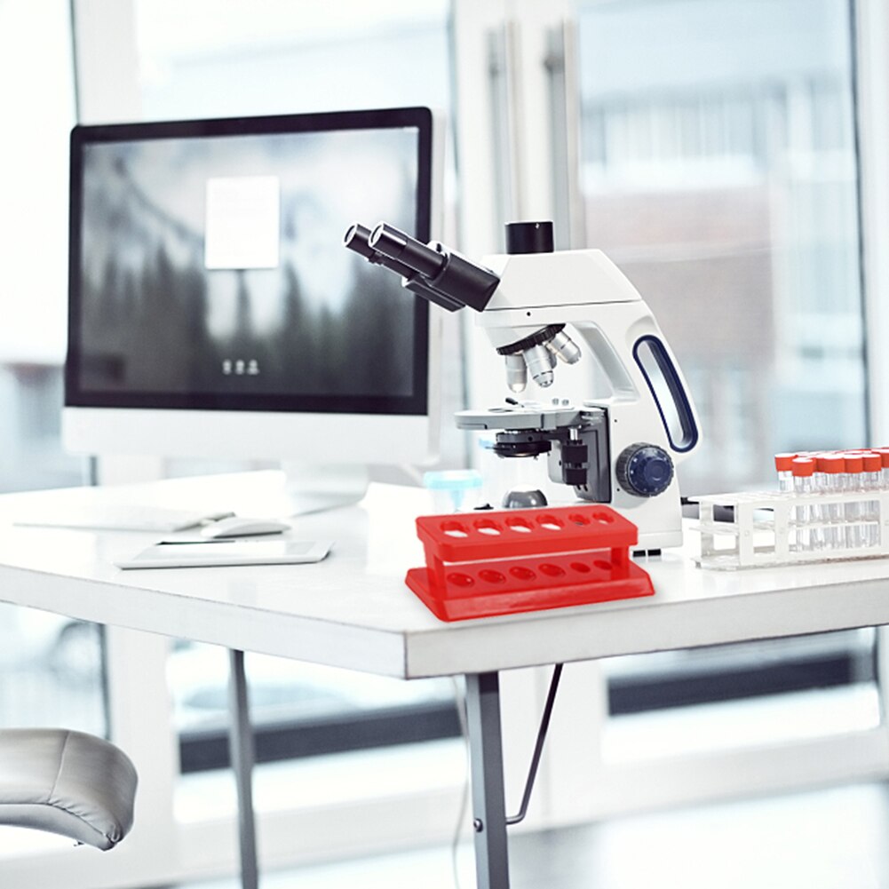 Plastic Test Tube Rack with 6 Holes Practical Holder Burette Stand Lab School Supplies Laboratory Equipment Tools