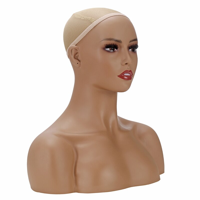 PVC Female Mannequin Head Bust For Wig Stand