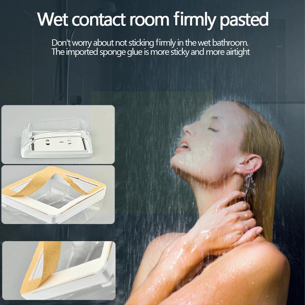 Interruptor de enchufe de Caja impermeable, tapa de tapa abatible alta, transparente, para cocina, baño, A7K8