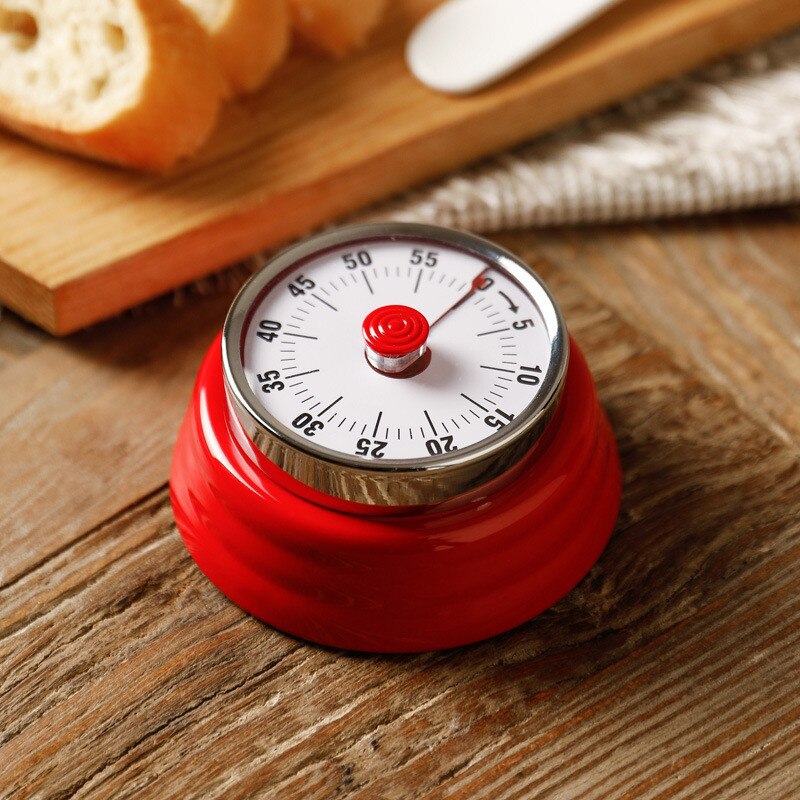 Reminder Count Down Kitchen Timer Dial Cooking Timer Retro Mechanical Clockwork Digit Pointer Portable Clock Magnetic Bottom